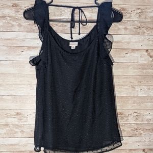 Merona Polka Dot Ruffled Sleeve Shirt